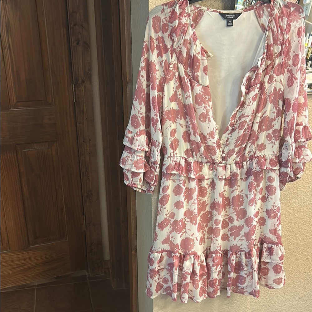 Simply Vera Vera Wang Pink and Cream Dress